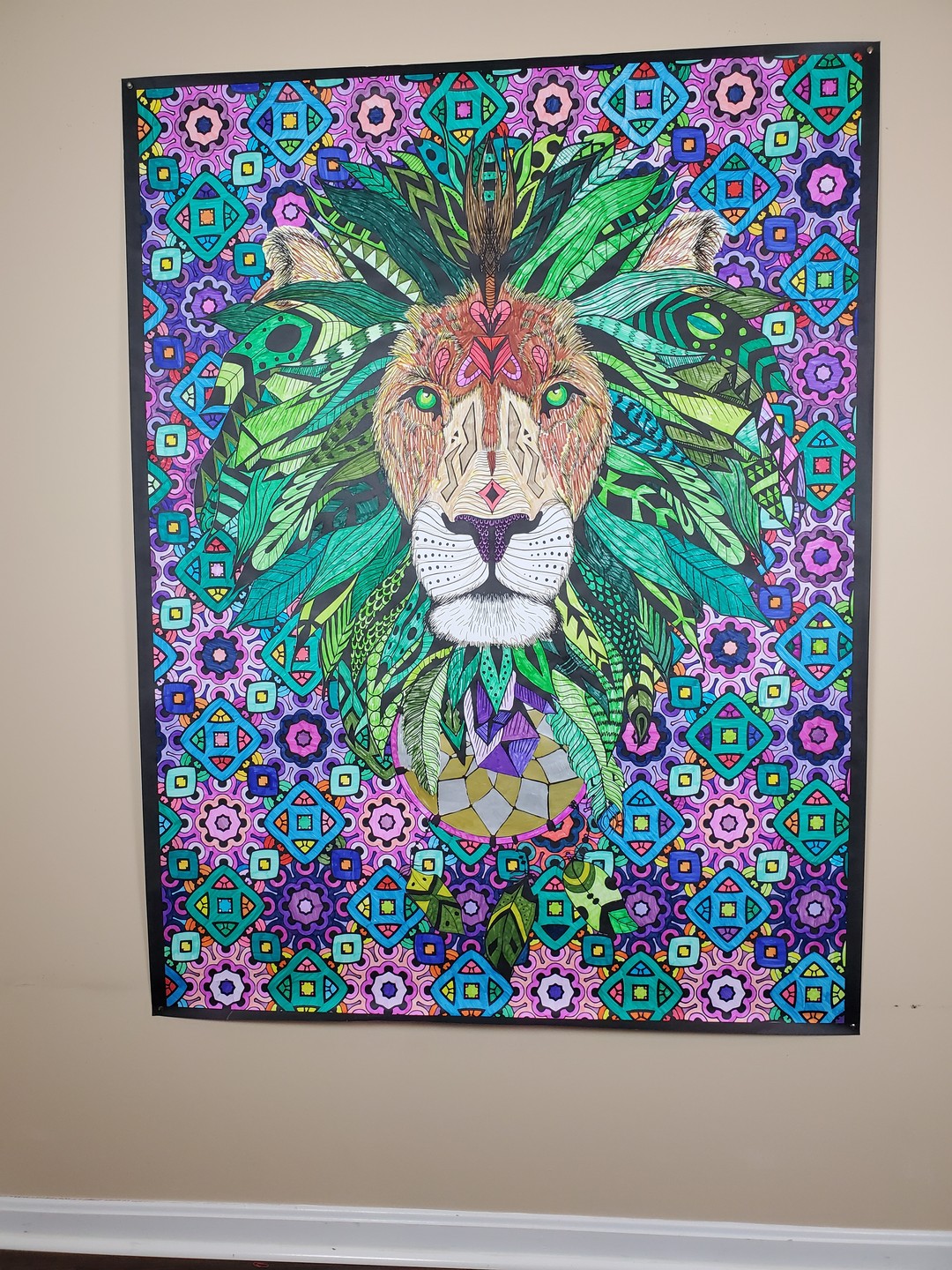 Lion Personalized Giant Coloring Poster 48"x63"