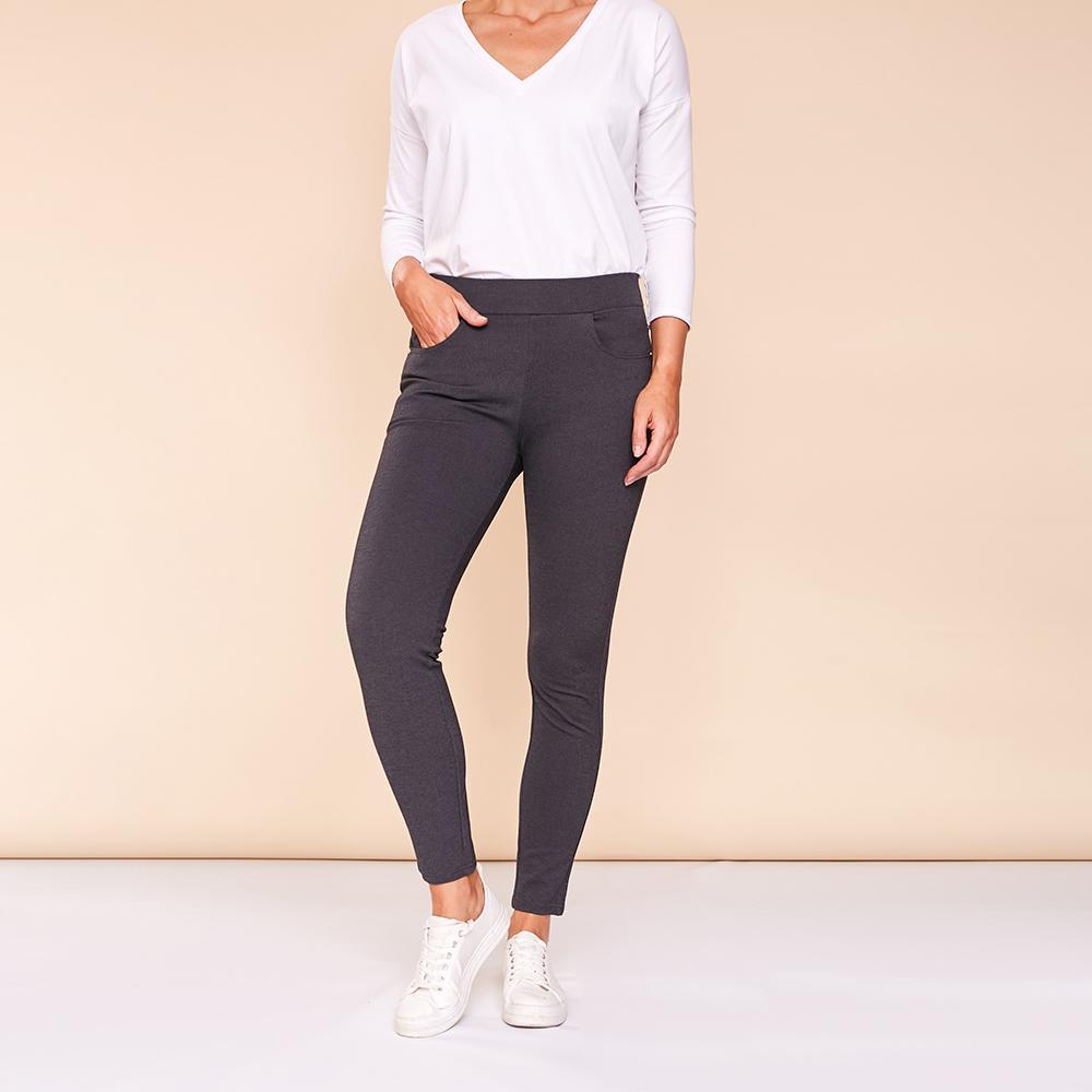 Ann Stretch Trousers (Charcoal)