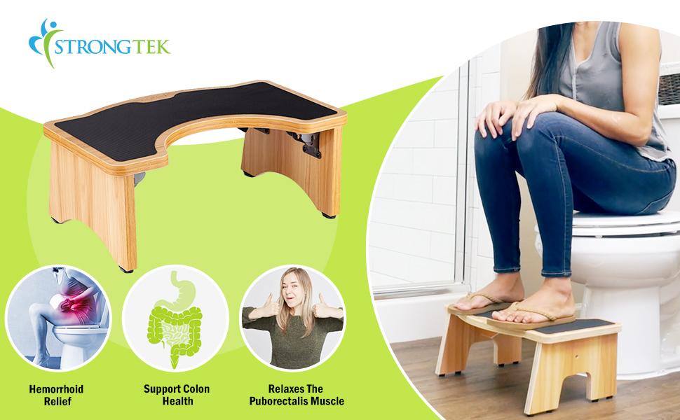 Stool Toilet Bathroom Foot Potty Step Squatty Aid Help Prevent Constipation