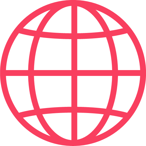 pink concept of a globe.