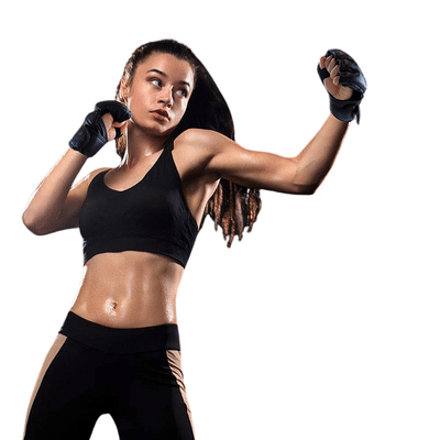 Women's Tilted Kickboxing Black Yoga Leggings V801 MMA Boxing Judo Gloves  Beast