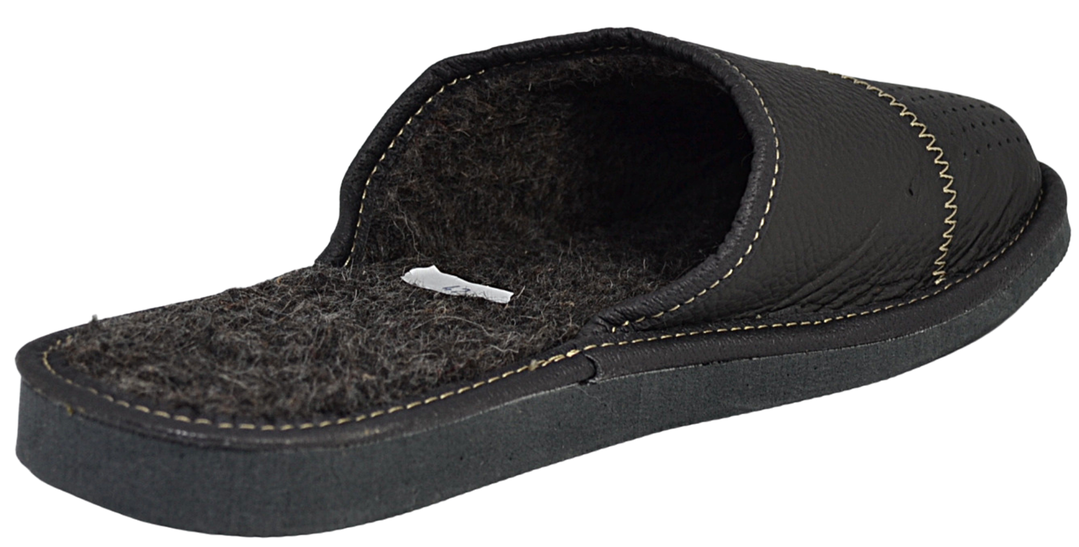 Calton - mens closed toe slip on sandals - Reindeer Leather
