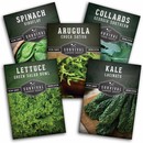 Greens seed collection - 5 heirloom garden seed packets