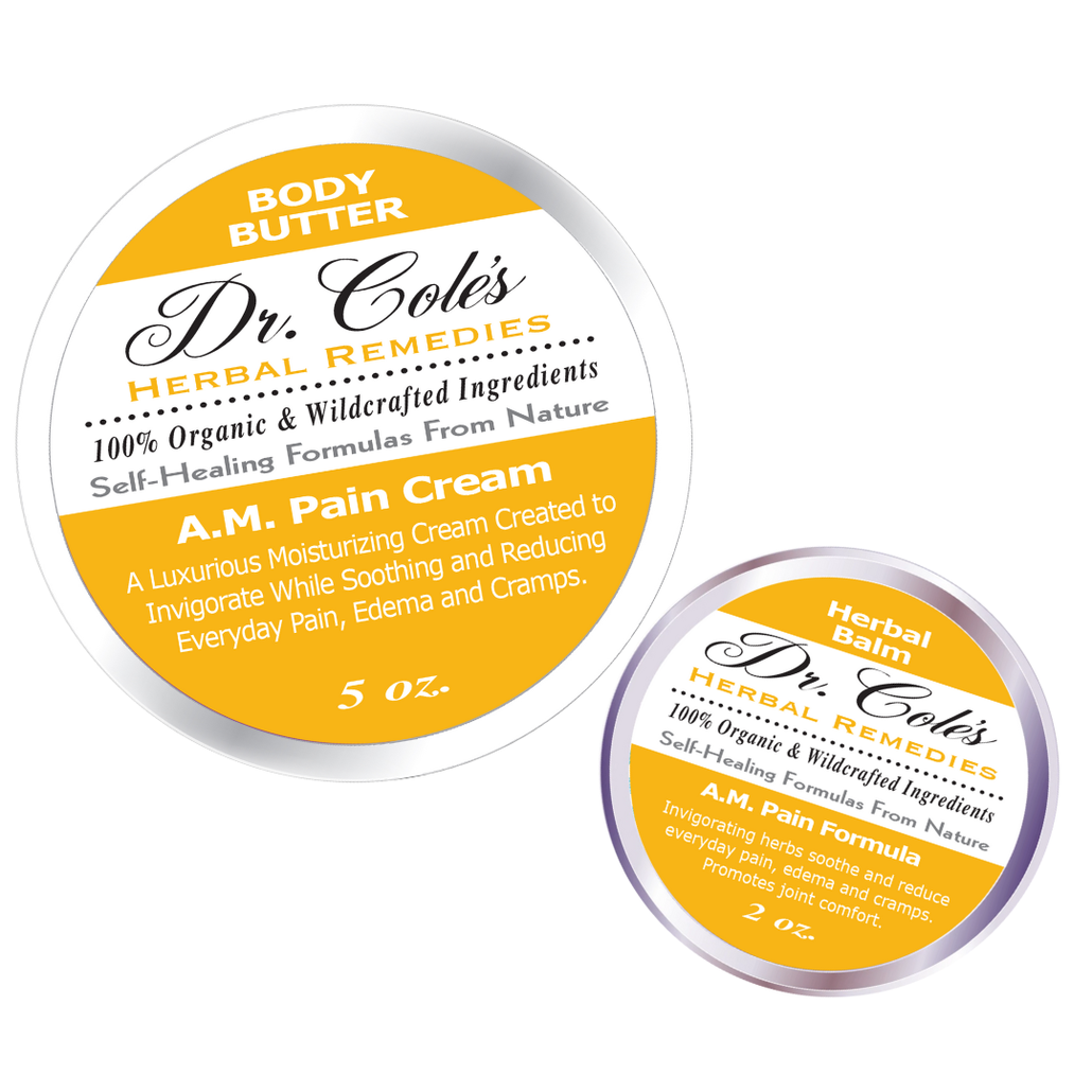 Dr. Cole’s A.M. Pain Herbal Balm and Cream Bundle