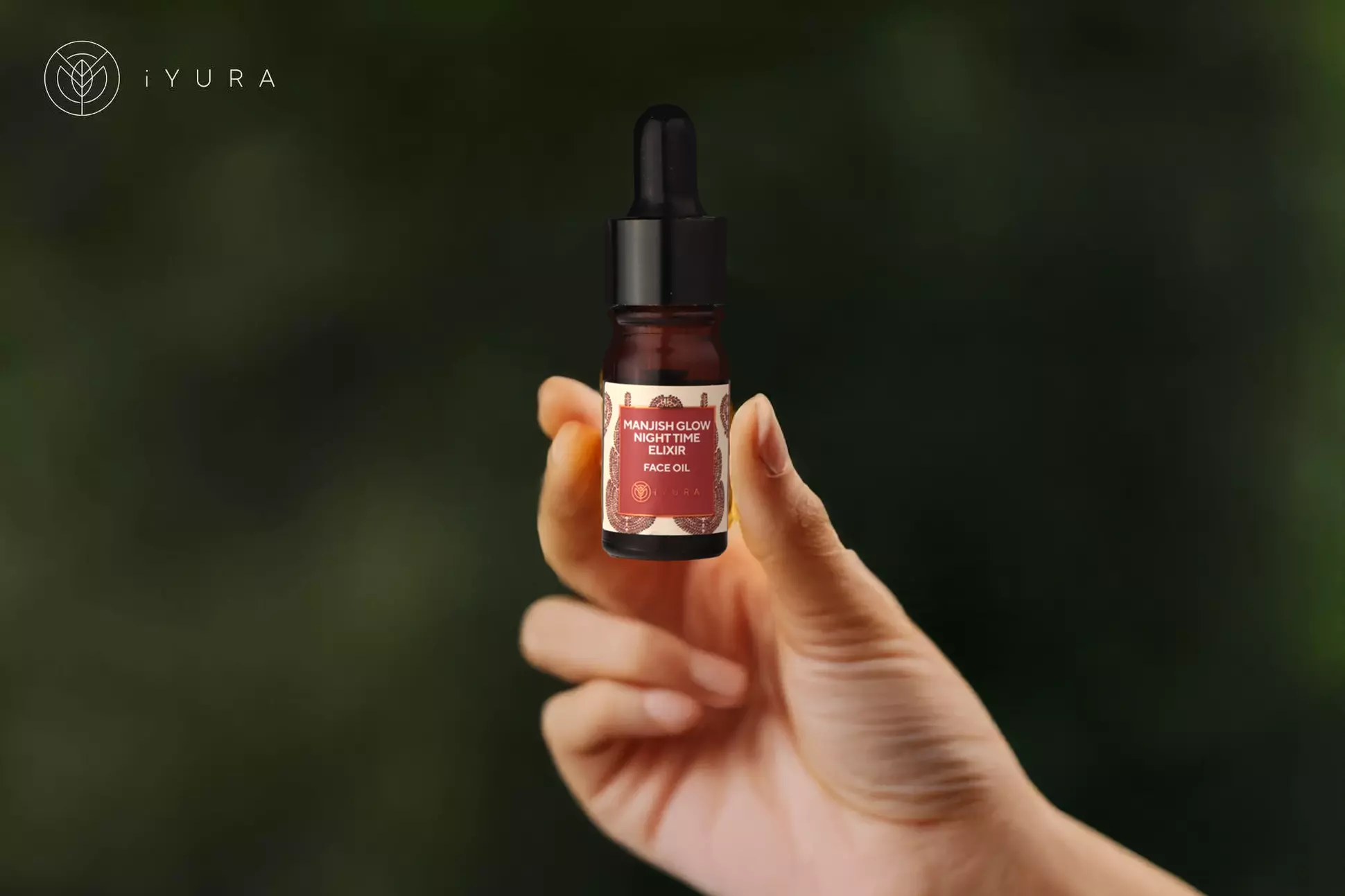 iYURA Manjish Glow Elixir - 4 drops, 5 minutes every night for a natural, no makeup glow!
