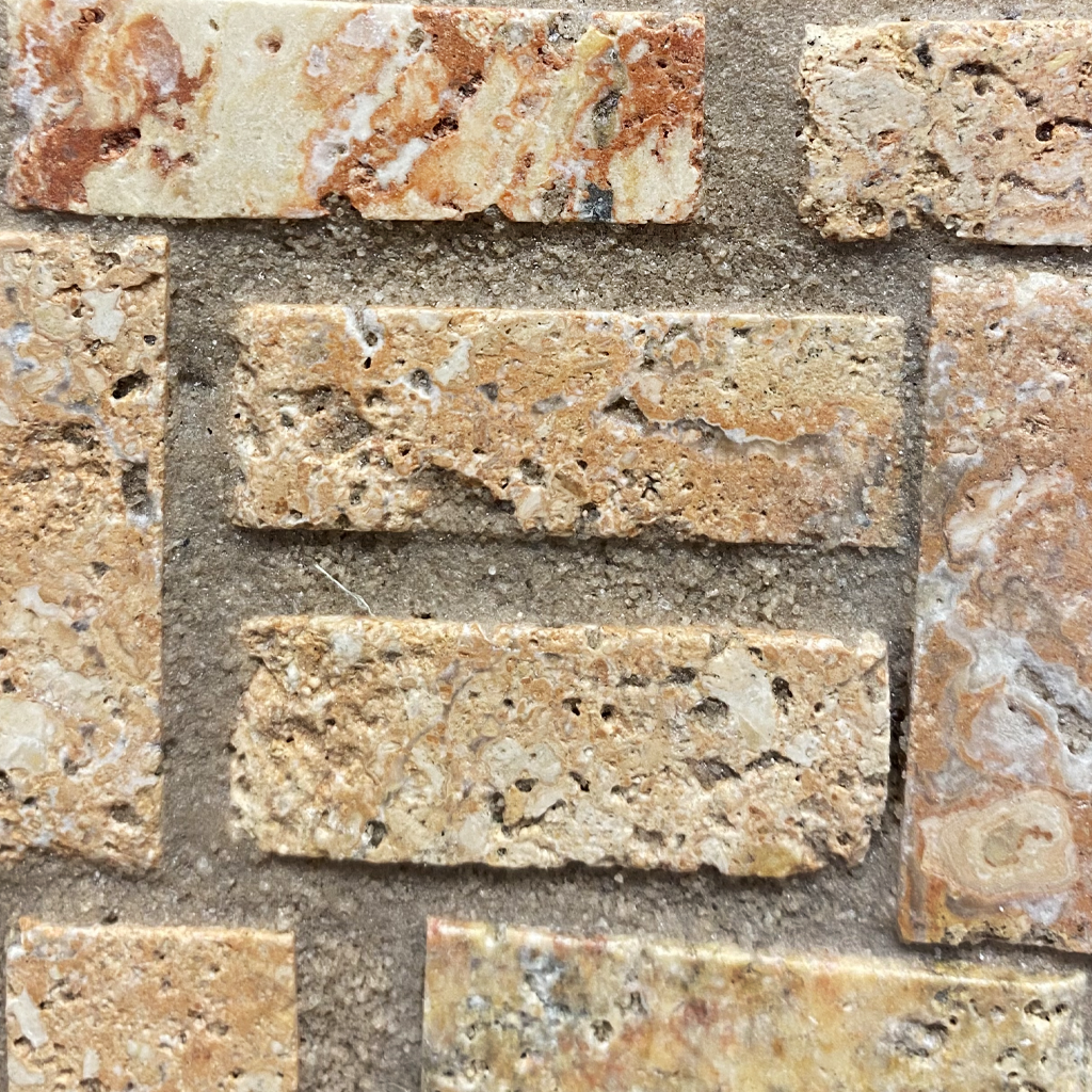 Taupe on beige pavers