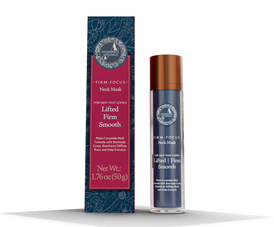 Firm-Focus Neck Mask - Lifts, Firms, Smooths the look of Loose, Saggy Skin on the Neck, Jaw, Chin & Upper Chest - Focused Neck Firming Action with Phyto-Ceramides and Water Lily - Best Firming Neck Mask Neck Mask A Modernica Naturalis 