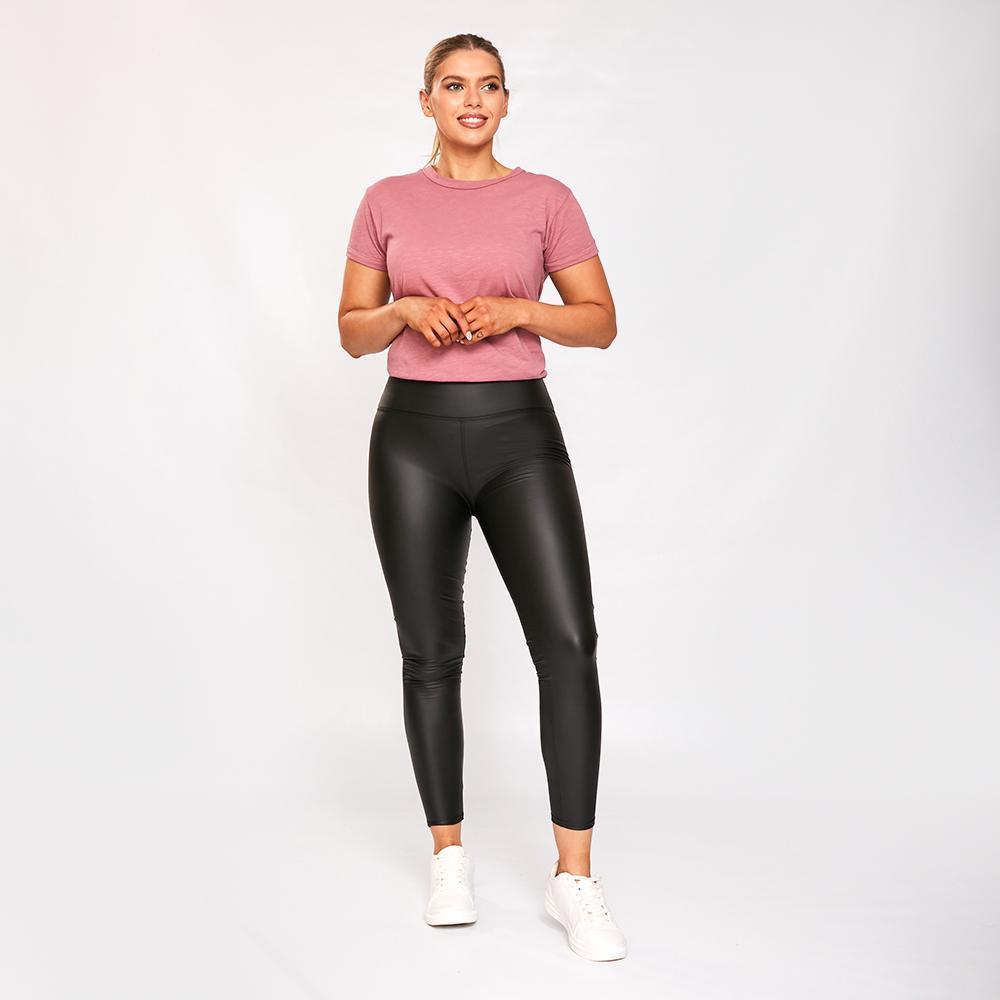 Wet Look PU Leggings (Black)