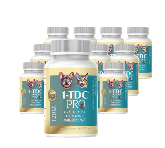 1-TDC Oral Health + Mobility Support for Cats & Dogs  4 Bottles (480 soft gels)
