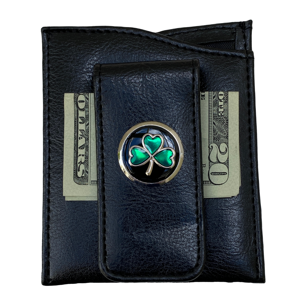 Money Clip with Irish Shamrock