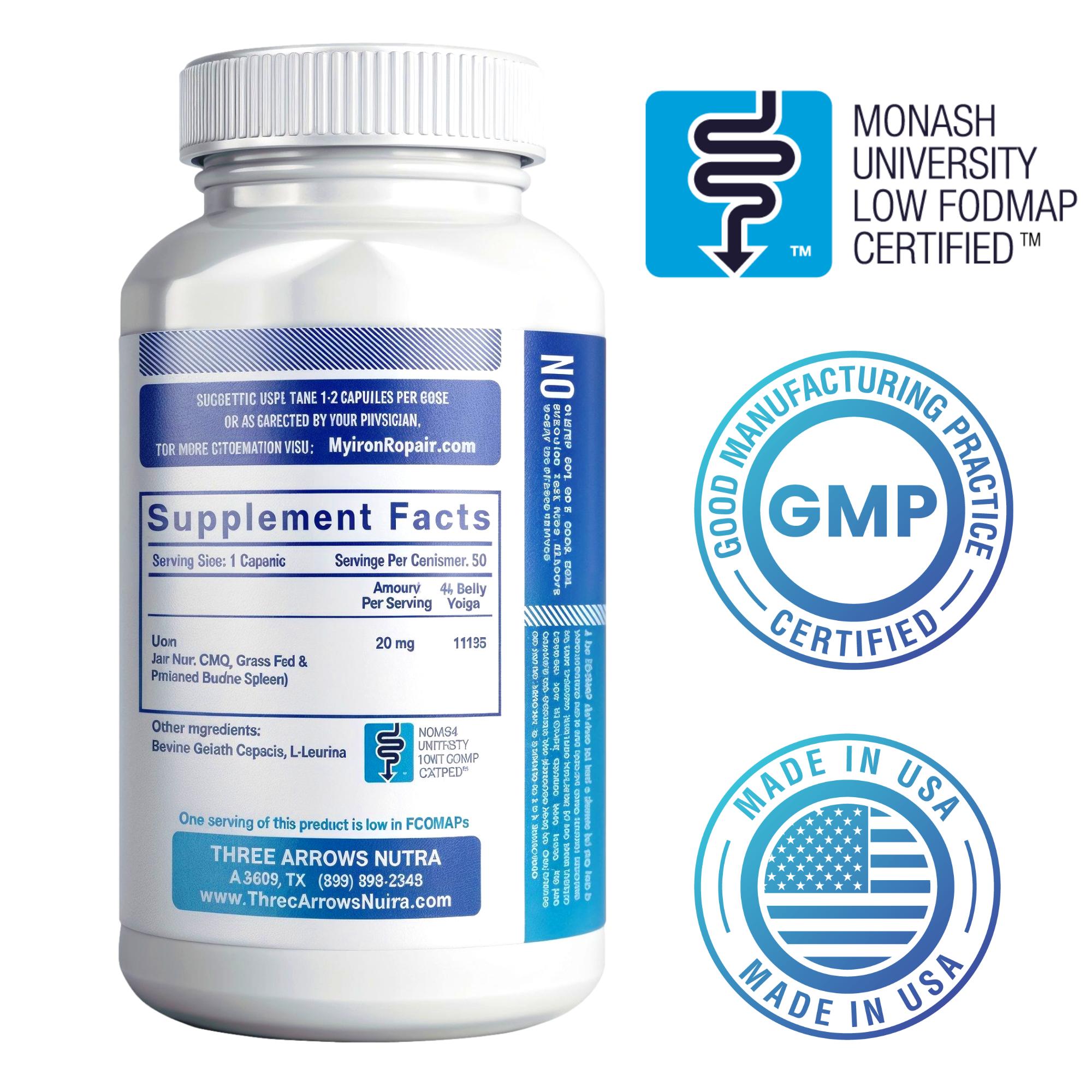 Iron Repair Simply Heme Gentle gluten free iron pills