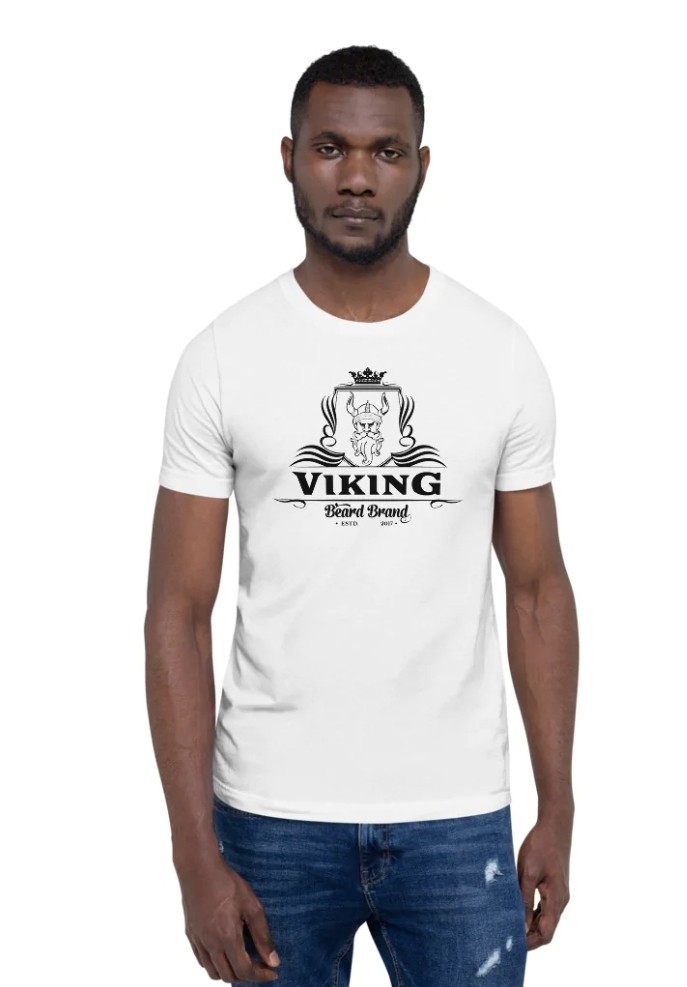 viking beard brand white t-shirt