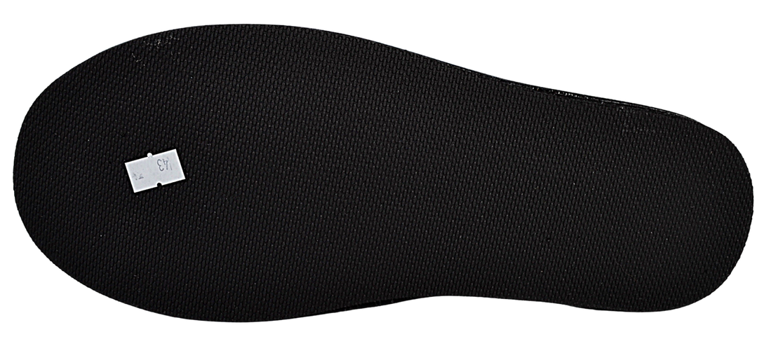 Orion - Mens black rubber sole slippers - Reindeer Leather