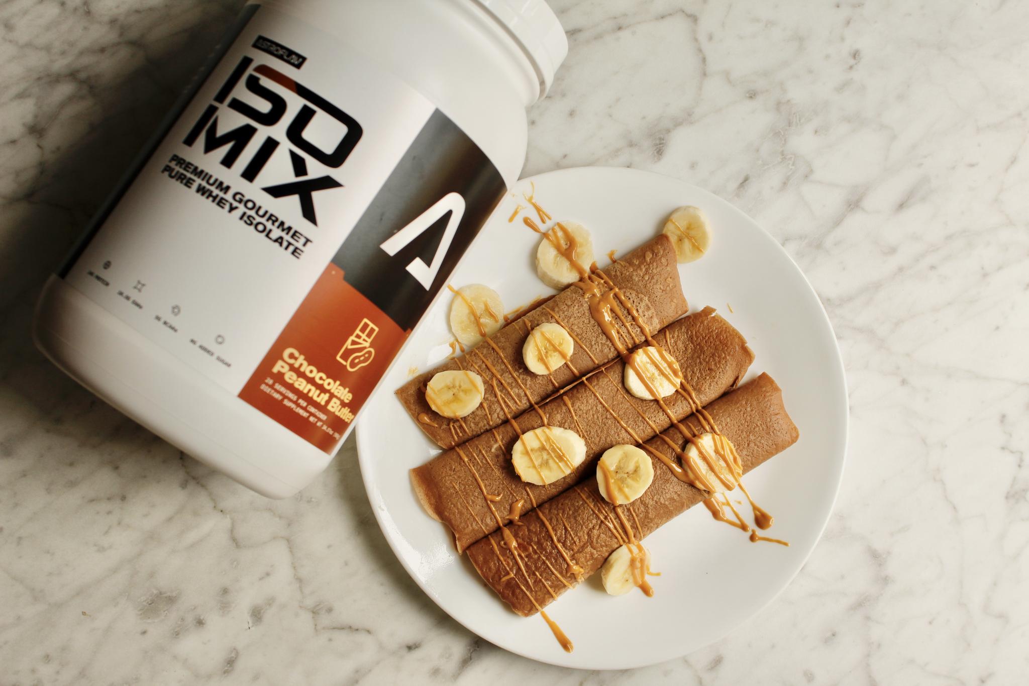 Chocolate Peanut Butter Protein Crepes - Astroflav