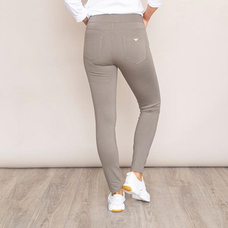Stretch Waist Stud Pocket Trouser (Khaki)