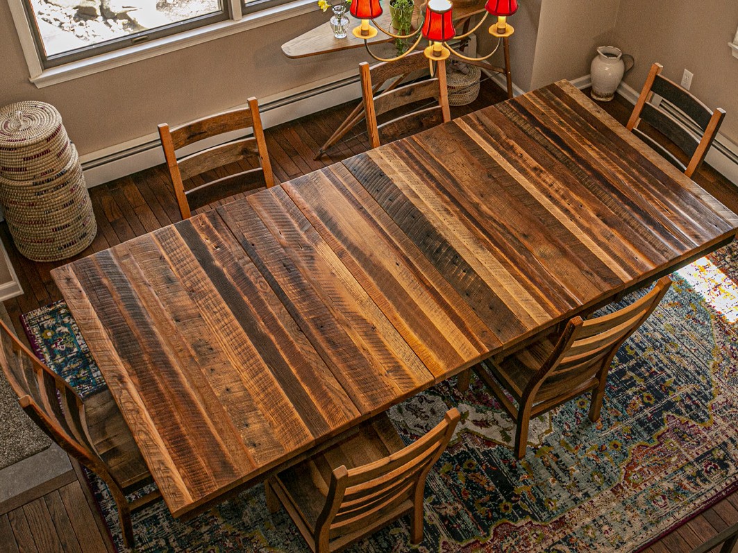 Extendable Rectangular Rustic Dining Table (Pathway)
