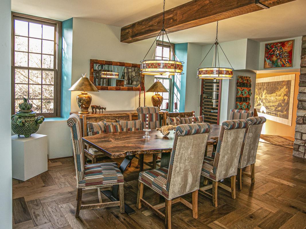 Santa Fe Inspired Rustic Dining Room