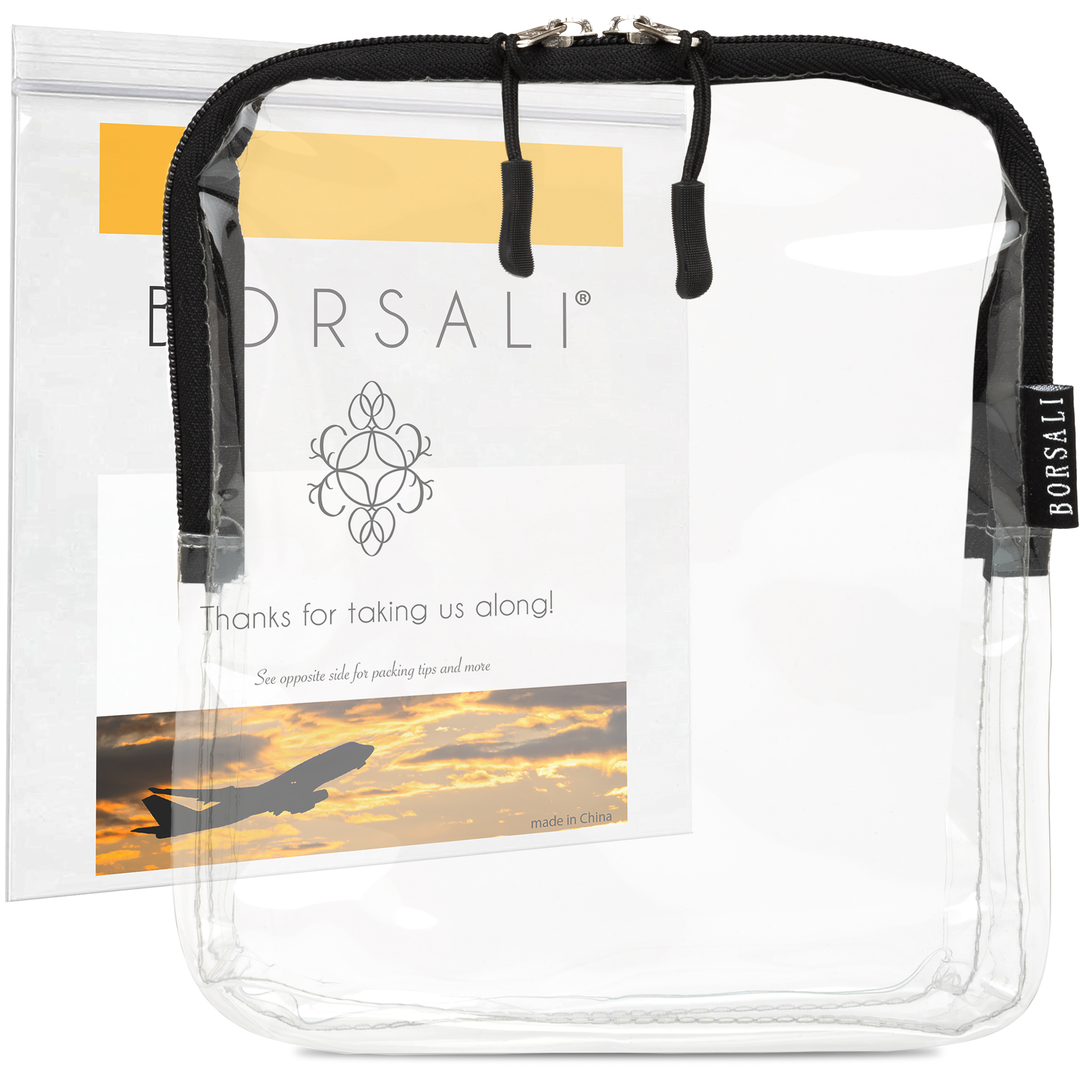 Clear Quart Size Bag for TSA Approved Toiletries, Crafts and Personal  Items. Re-useable, Zippered and Easy to Clean 