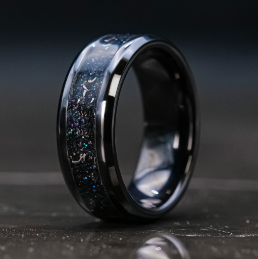 Ceramic affordable mens promise ring.