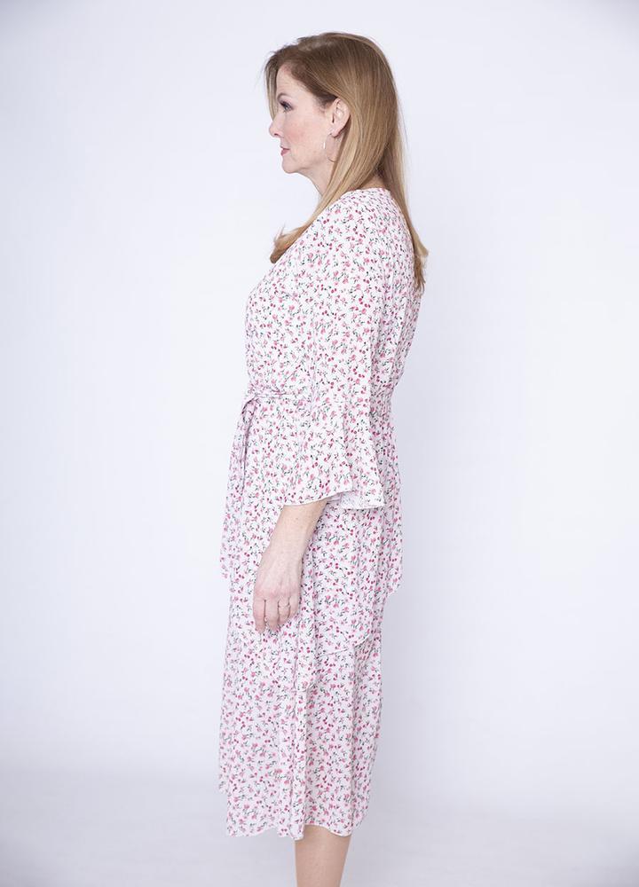 V Neck Laura Georgette Dress