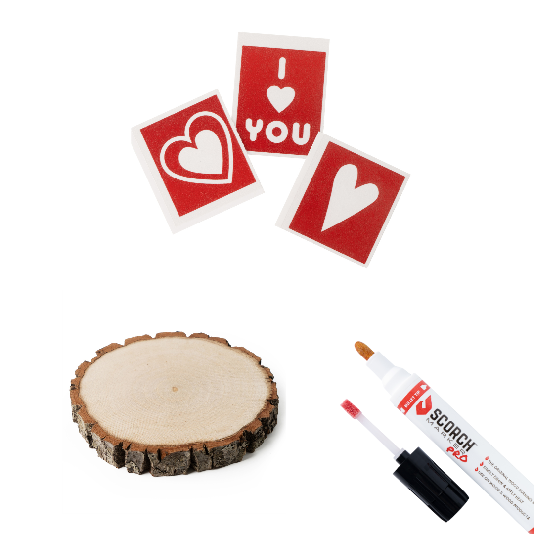 Scorch Marker Starter Bundle Includes 2 SMPROS, 1500W Heat Gun, 6 Wood Rounds, & 2 Vinyl Stencil Packs - Give Your Creation Life with This Complete