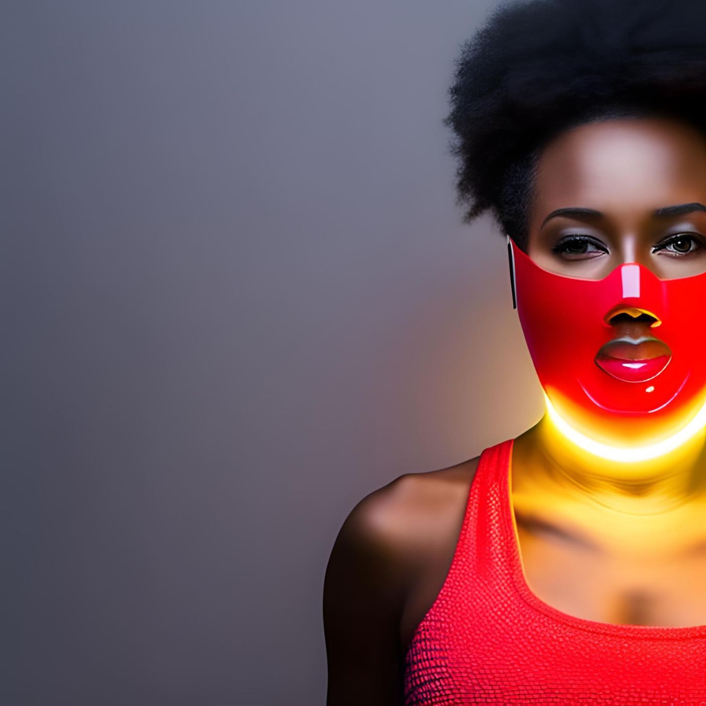 Woman getting LED light therapy