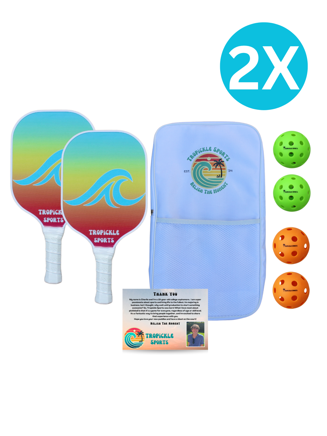 Tropical Wave Pickleball Paddle Set