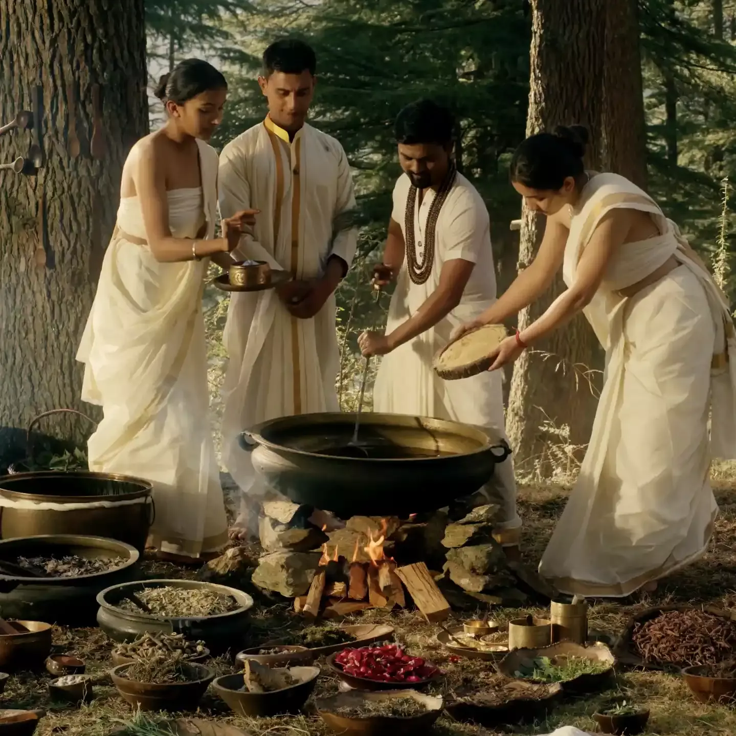 traditional oil making ayurvedic method