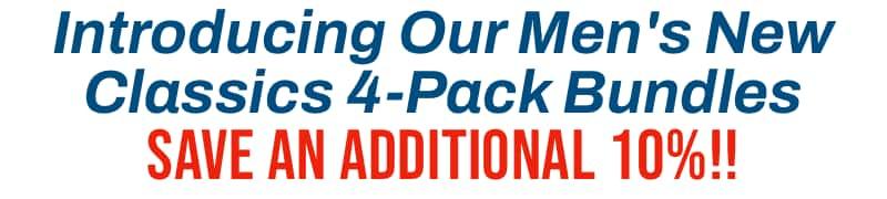 Introducing Our Men's New Classics 4-Pack Bundles
