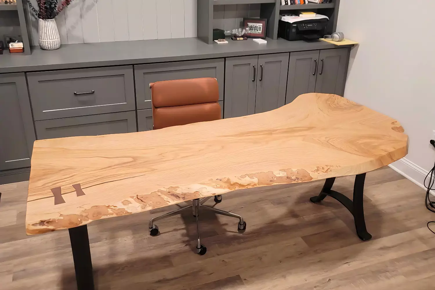 Custom Live Edge Home Office Desk