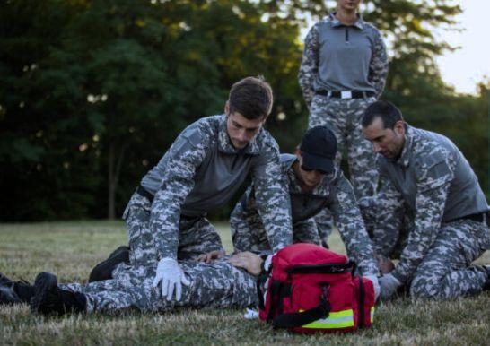 cadet in training for emergency response