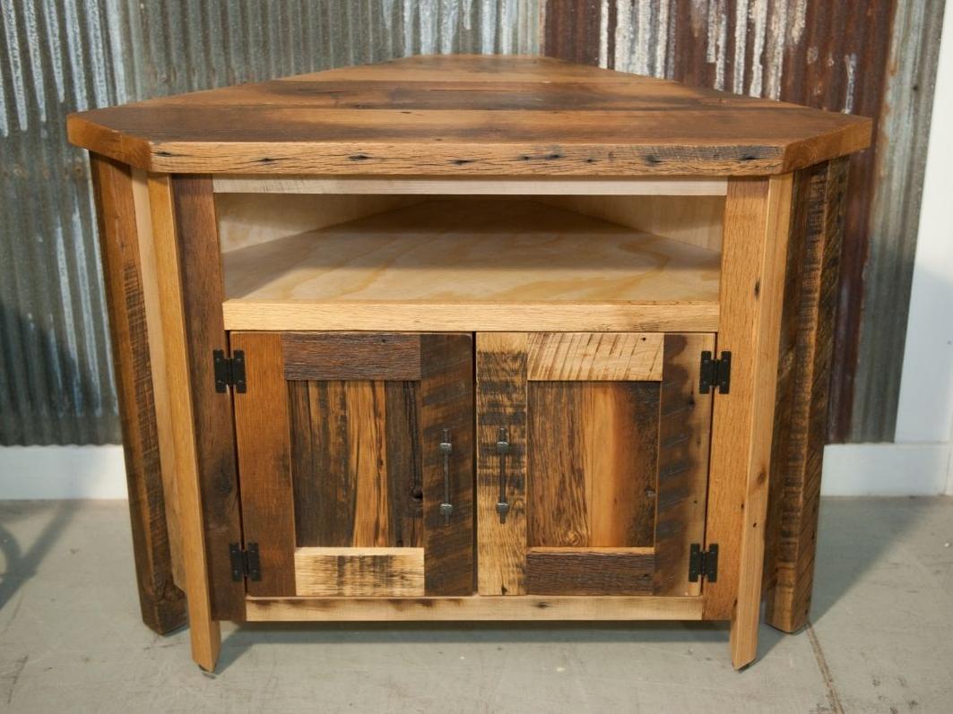 Sawyer Corner TV Stand, Reclaimed Wood