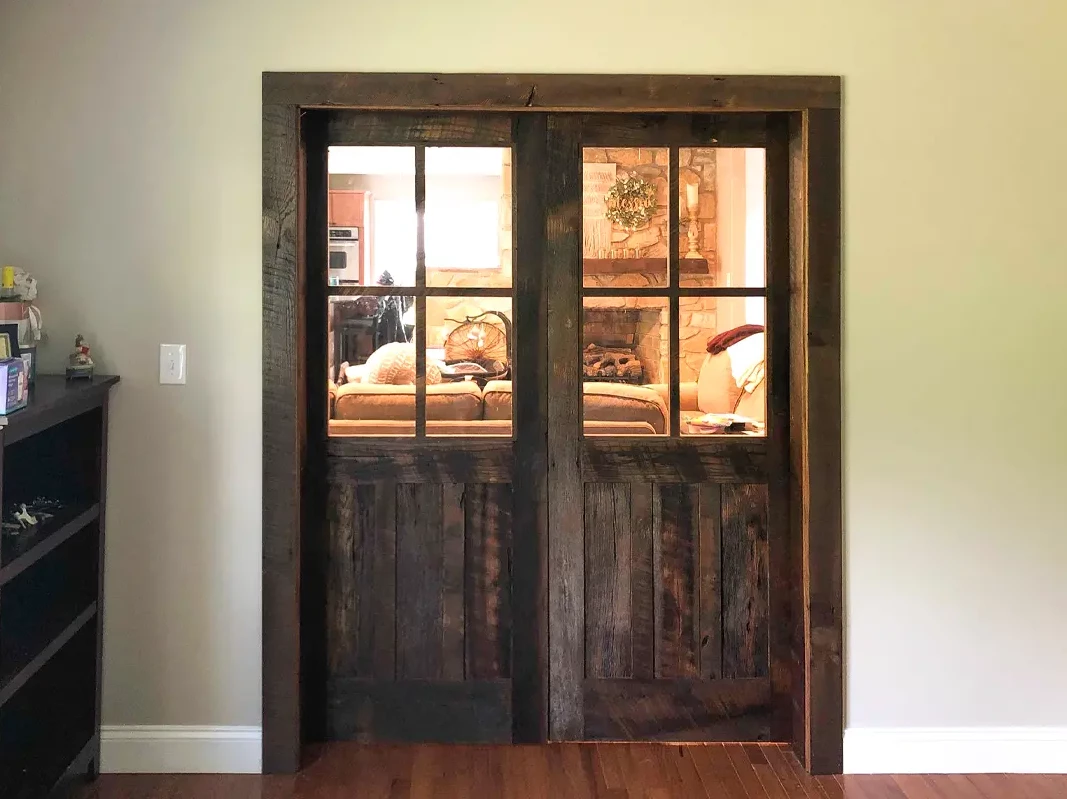 Bypass Double Barn Doors with Windows