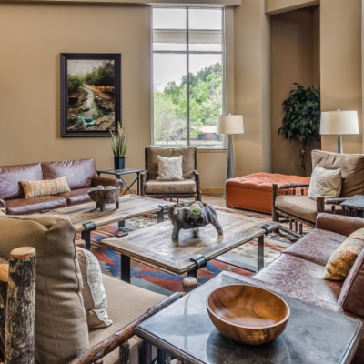 Log Coffee Table in a Hotel