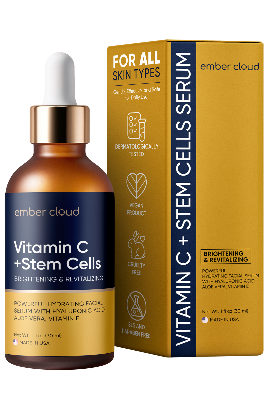 Vitamin C + Stem Cells Serum For Face| Ember Cloud