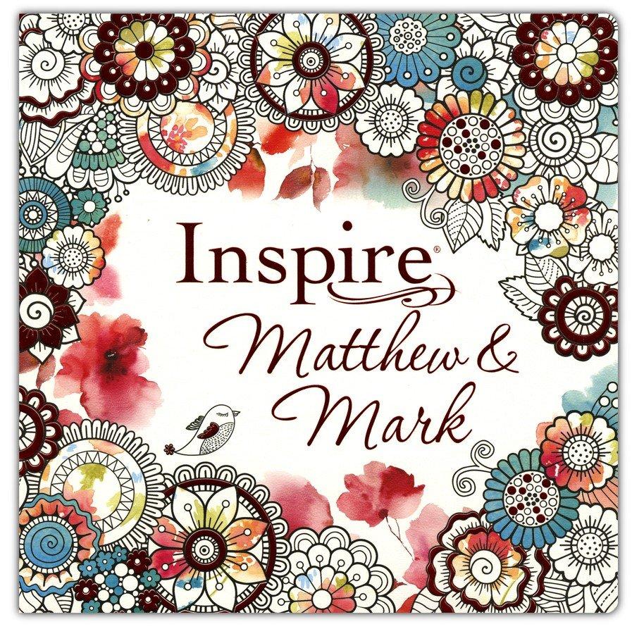 decorative floral background with text "Inspire Matthew and Mark"