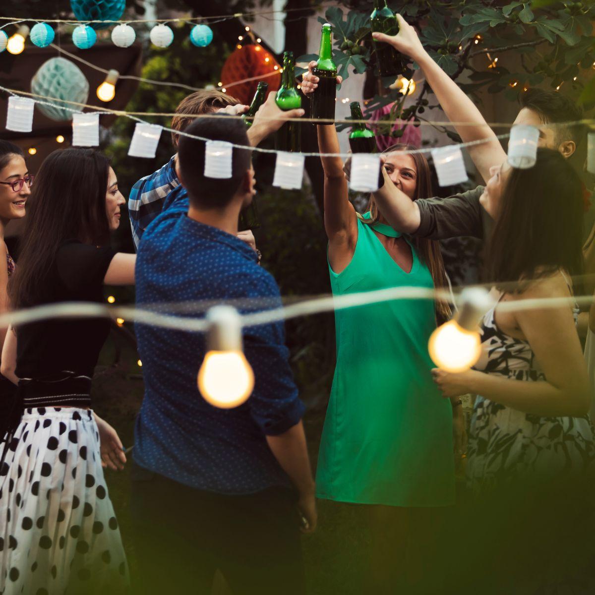 Garden Party Cheers Bottles Clinking