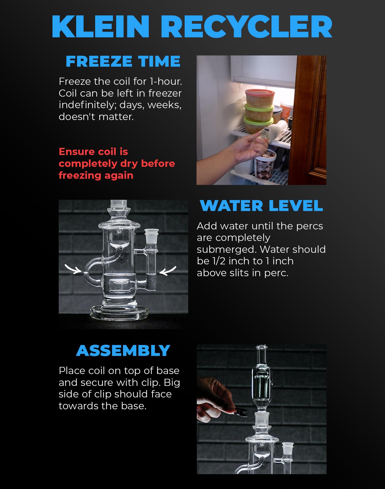 freeze pipe klein recycler infographic