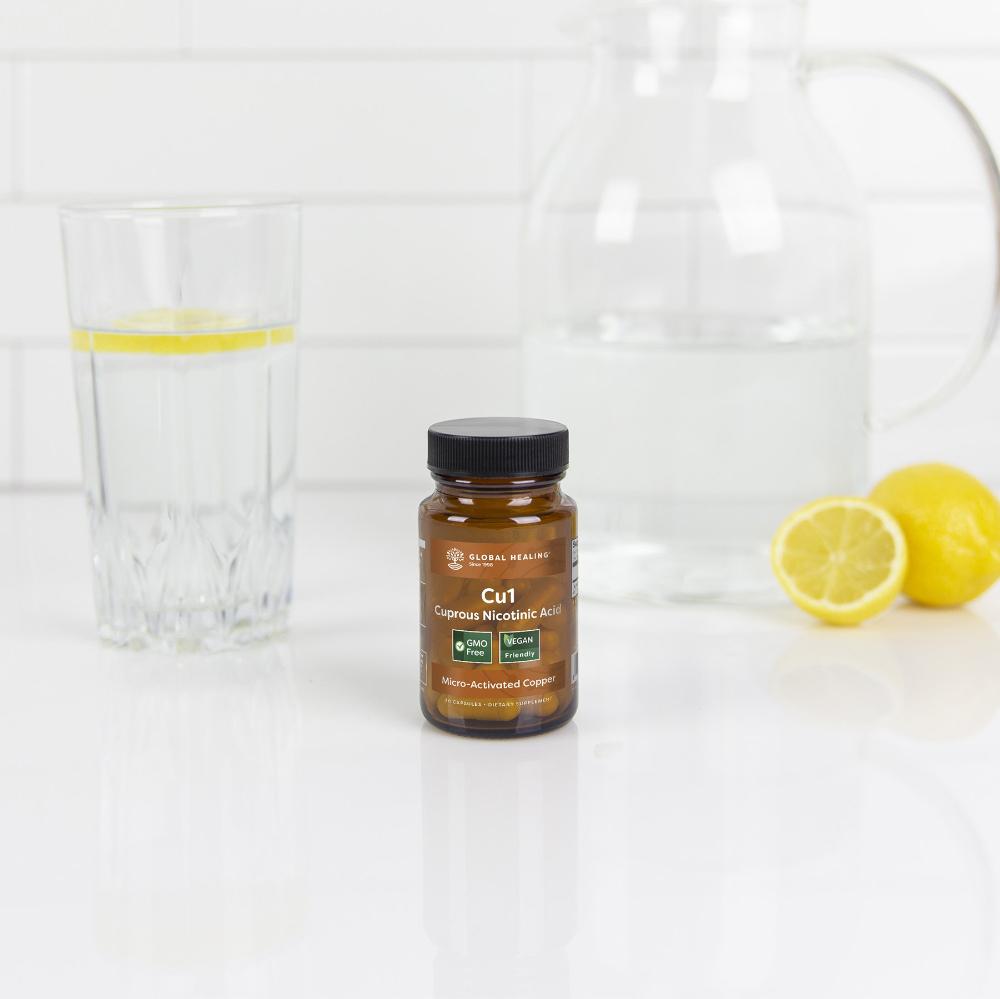 Global Healing Cu1 Micro Activated Copper Bottle With Water