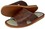 Ares - Men flat leather slides - Reindeer Leather