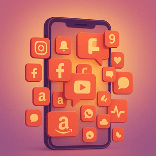 A phone buzzing with notifications