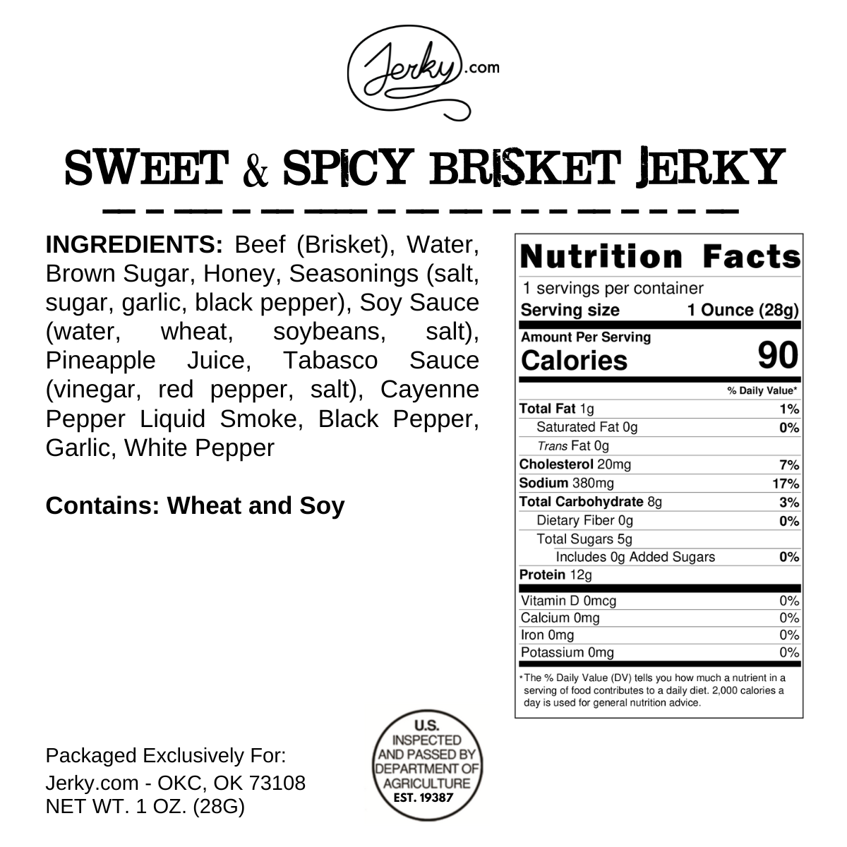 Test Kitchen - Brisket Beef Jerky 3 Pack Bundle - 7.5oz.