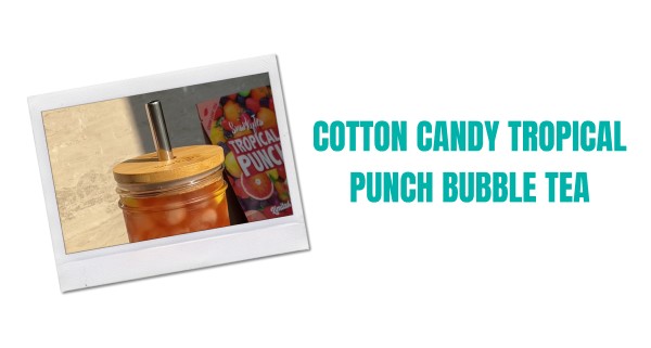 Cotton Candy Tropical Punch Bubble Tea