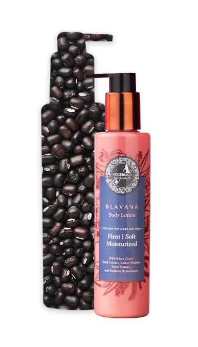 Blava body lotion with its key ingredient- Black Gram