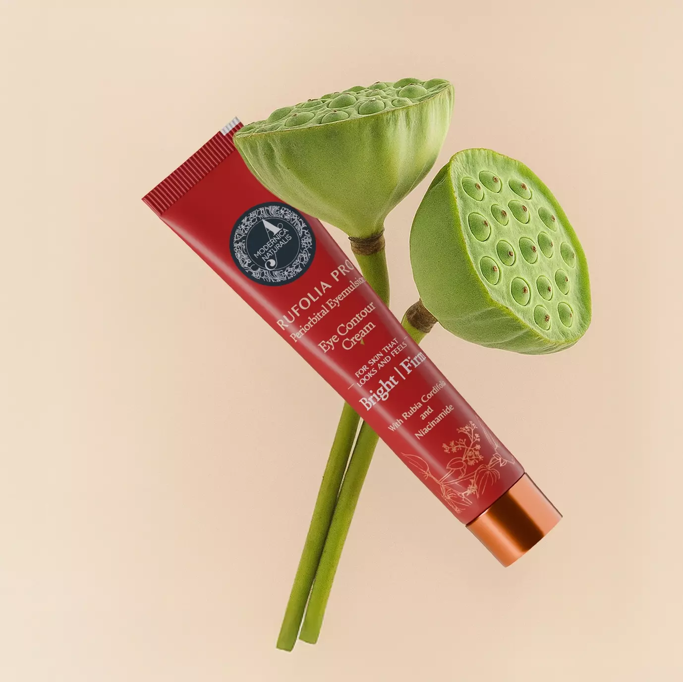 Rufolia PRO Periorbital Eyemulsion on a dark backgrond