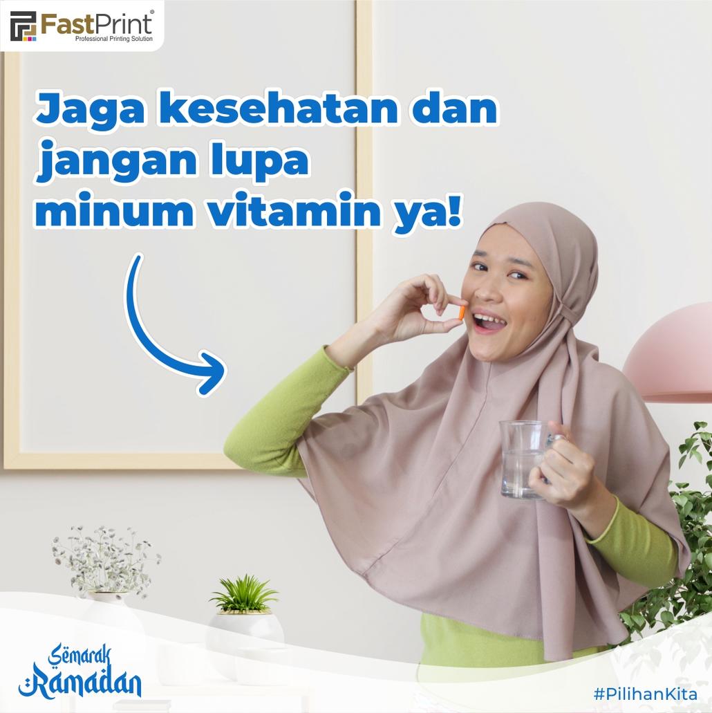 jaga jesehatan saat berpuasa, minum vitamin