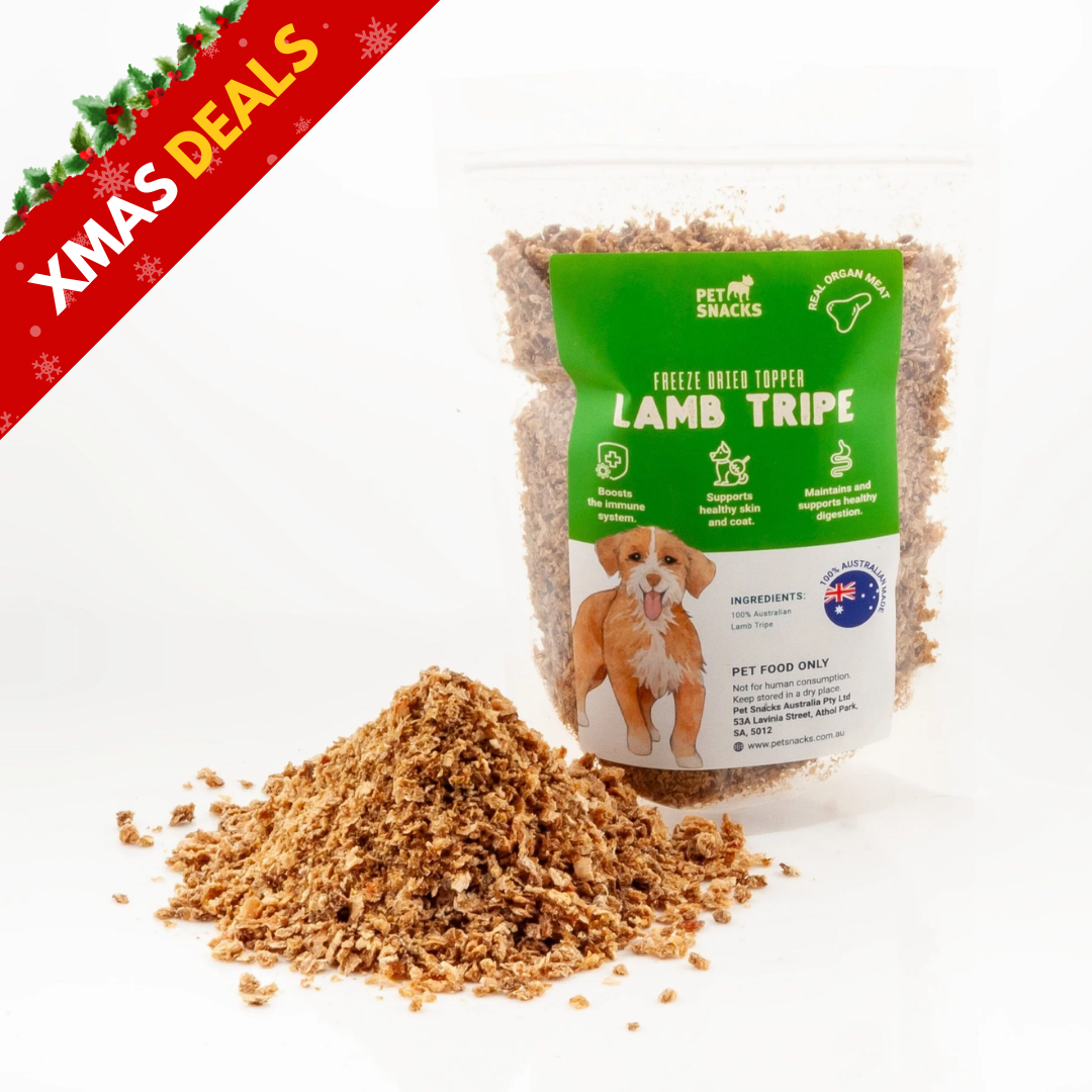 Raw Food Topper - Lamb Tripe Dog Treats Pet Snacks 