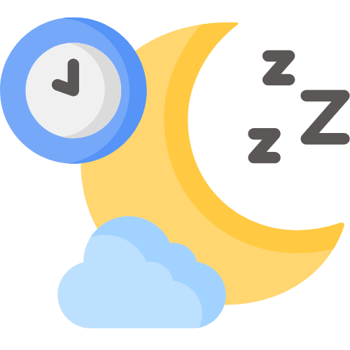 Moon, zzz's, clock
