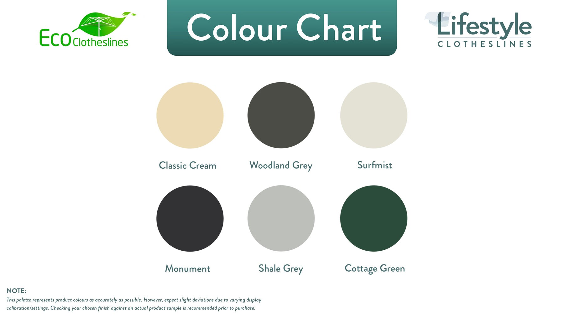 eco clothesline colorbond colour range