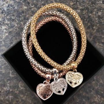 Cube Charms Silver Metal Bracelet